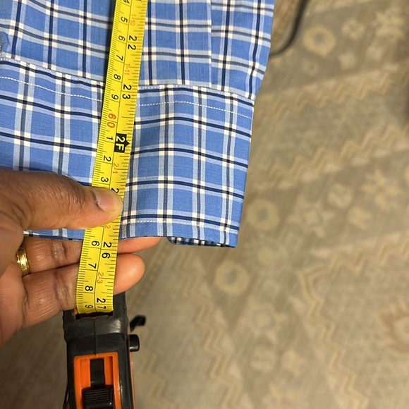 NWT LINCS Davidchu MENS CASUAL BUTTON DOWN SHIRT SIZE XXL BLUE COLOR - Picture 12 of 15